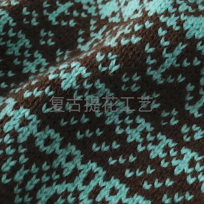 ベスト 北欧風柄ニットベスト【mh0011089】