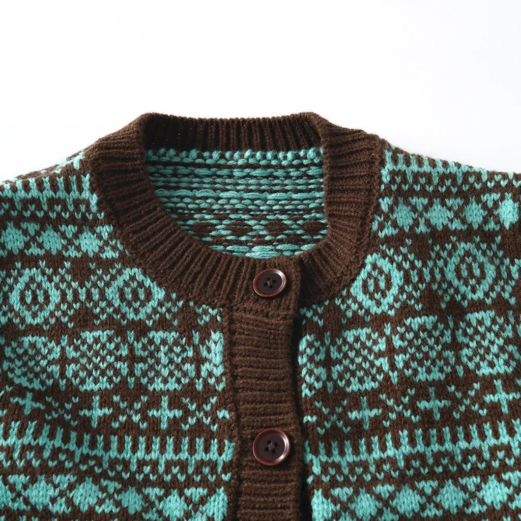 ベスト 北欧風柄ニットベスト【mh0011089】