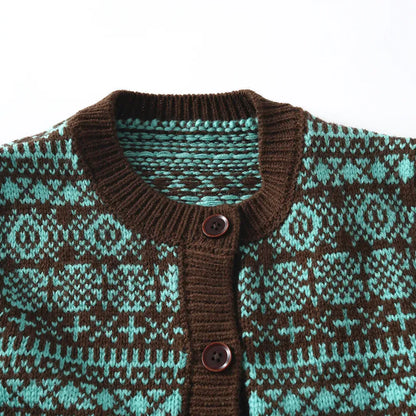 ベスト 北欧風柄ニットベスト【mh0011089】