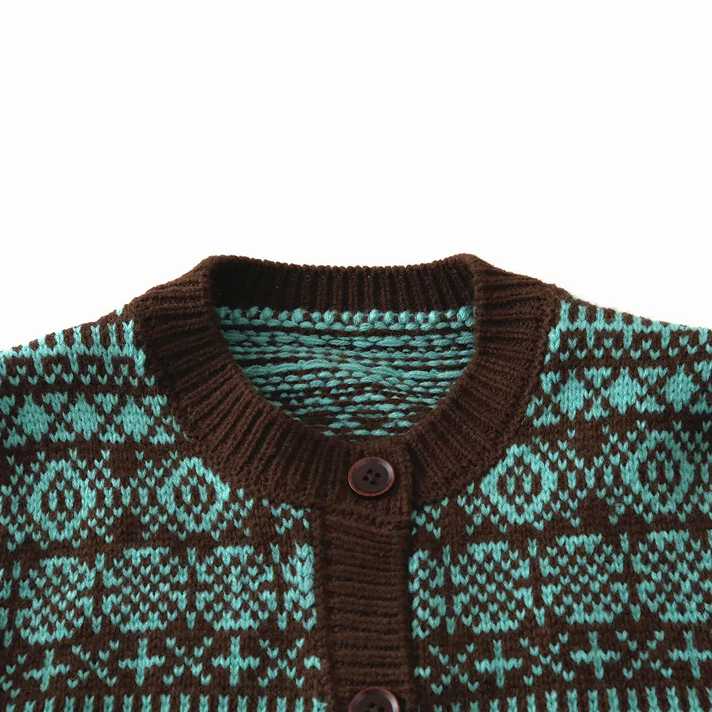 ベスト 北欧風柄ニットベスト【mh0011089】