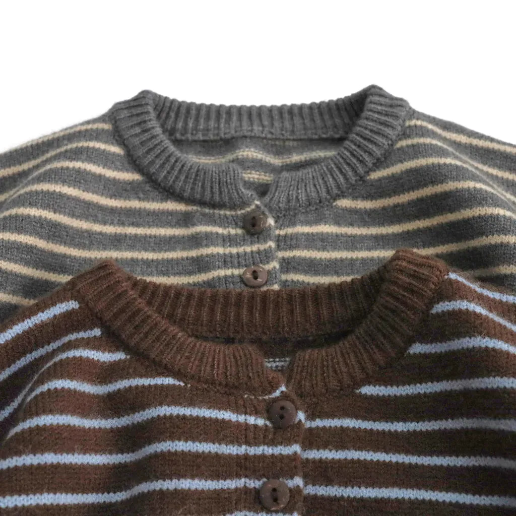 ニット・セーター ヘンリーネックボーダーニットセーター【mh0011272】