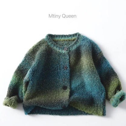 カーディガン・パーカー グラデーションモヘア風ニットカーディガン【mh0011275】