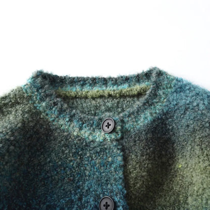 カーディガン・パーカー グラデーションモヘア風ニットカーディガン【mh0011275】