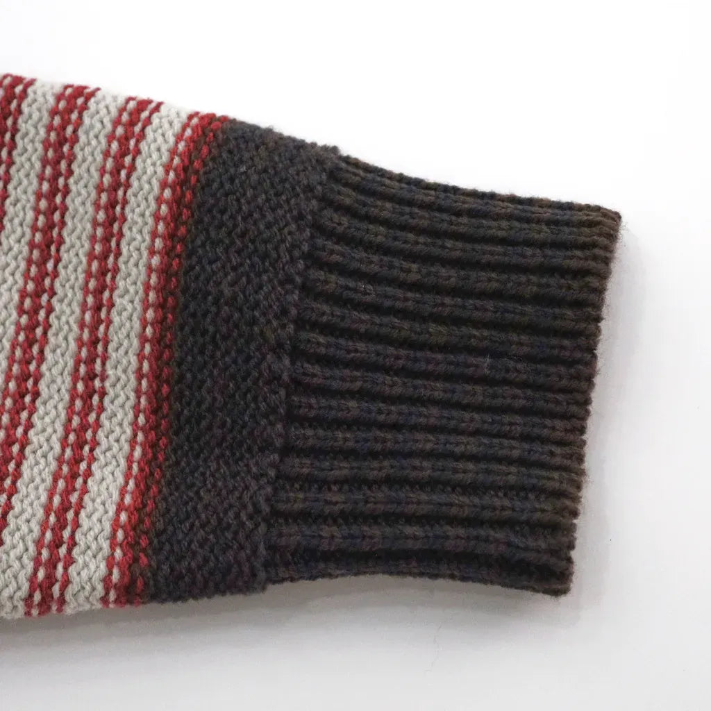 ニット・セーター マルチボーダークルーネックニット【mh0011277】