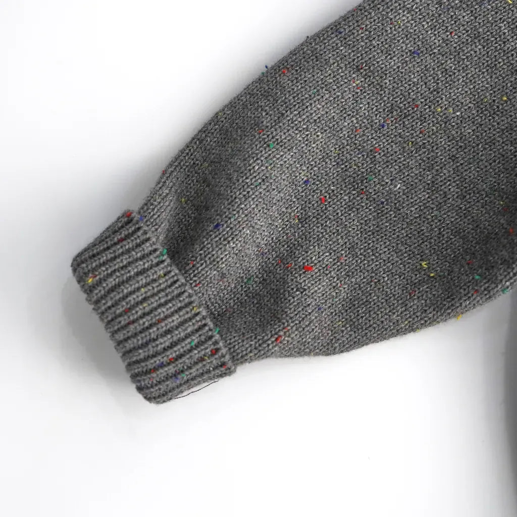 カーディガン・パーカー ネップ刺繍クルーネックカーディガン【mh0011278】