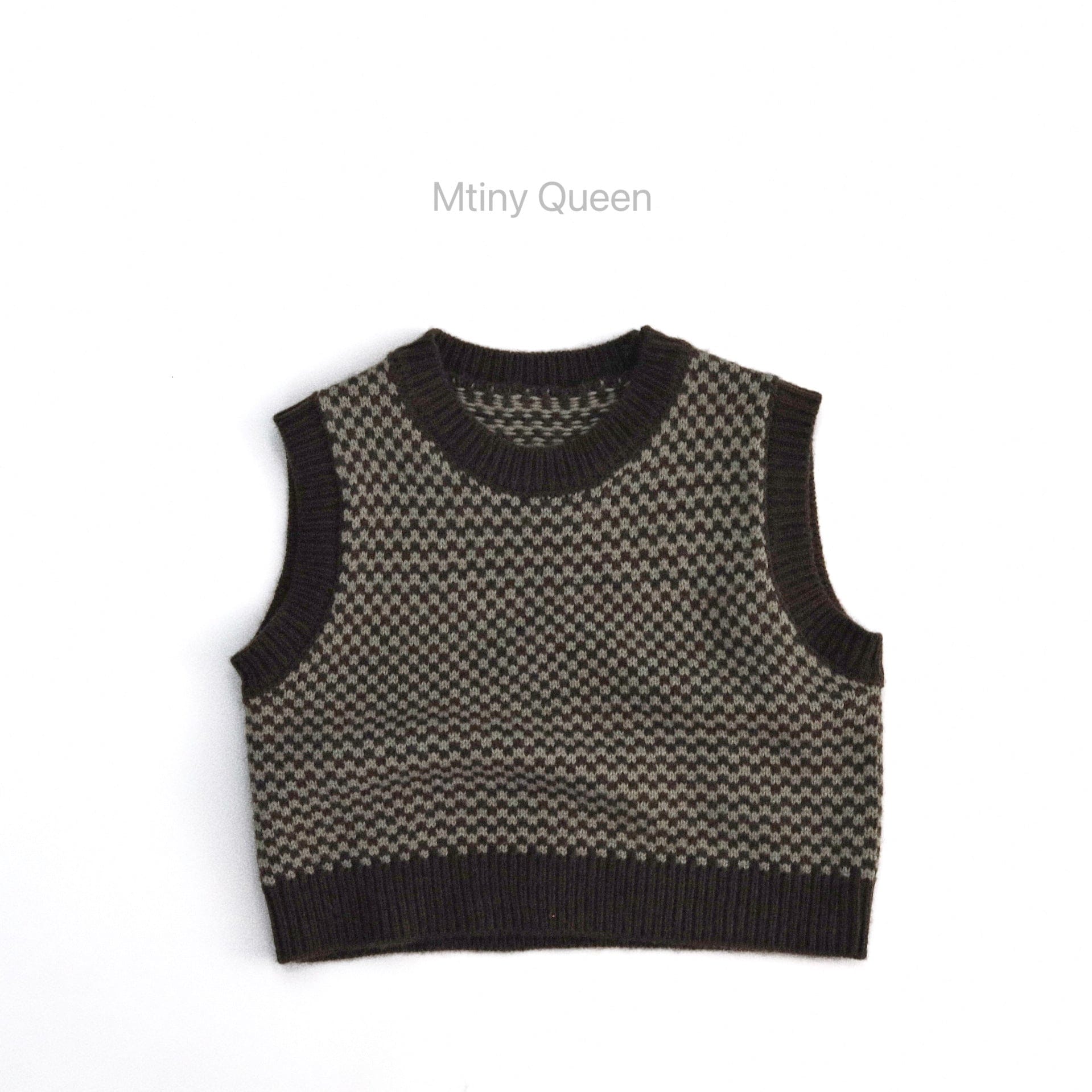 ベスト パイピングブロック編みニットベスト【mh0011280】