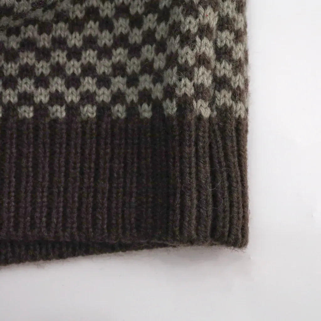 ベスト パイピングブロック編みニットベスト【mh0011280】