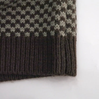 ベスト パイピングブロック編みニットベスト【mh0011280】