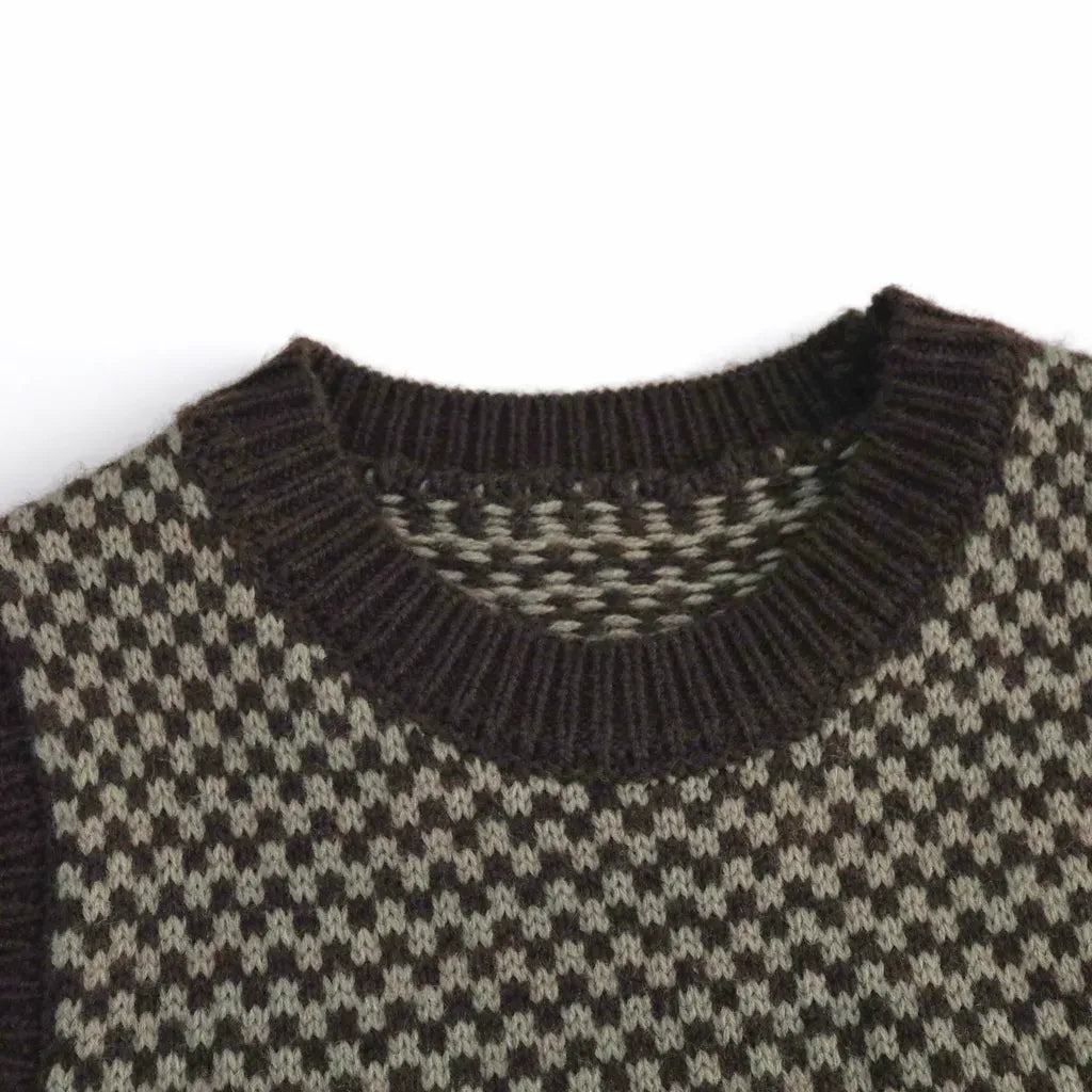 ベスト パイピングブロック編みニットベスト【mh0011280】