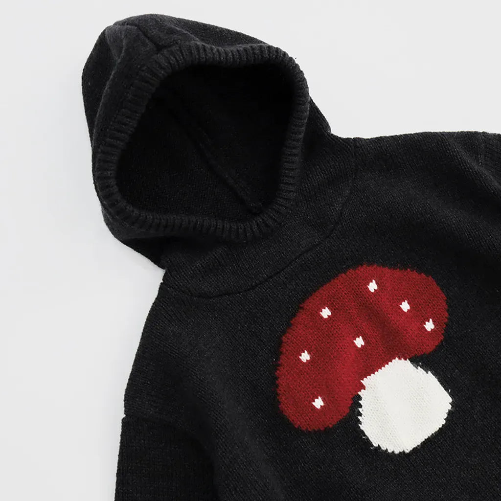 ニット・セーター きのこモチーフフーディニットセーター【mh0011285】