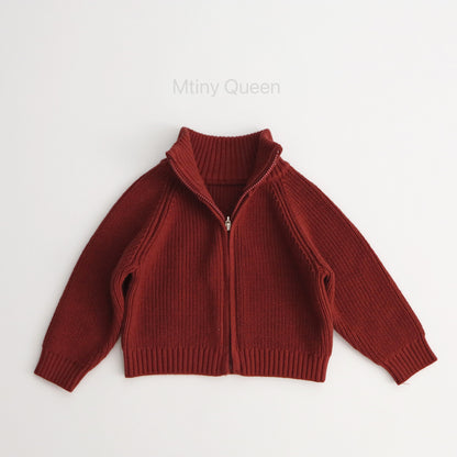 カーディガン・パーカー red / 80cm ニットカーディガン ジップアップジャケット【mh0011782】