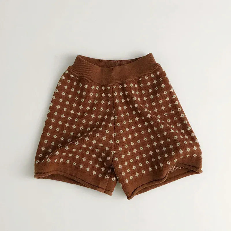 長袖セットアップ shorts / 12M  80CM キッズカーディガン/ベスト/パンツ チェックニットセットアップ【mh0008955】