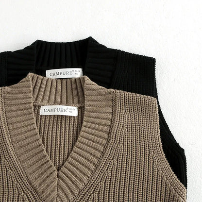 ベスト キッズベスト シンプルVネックニットベスト【mh0008190】