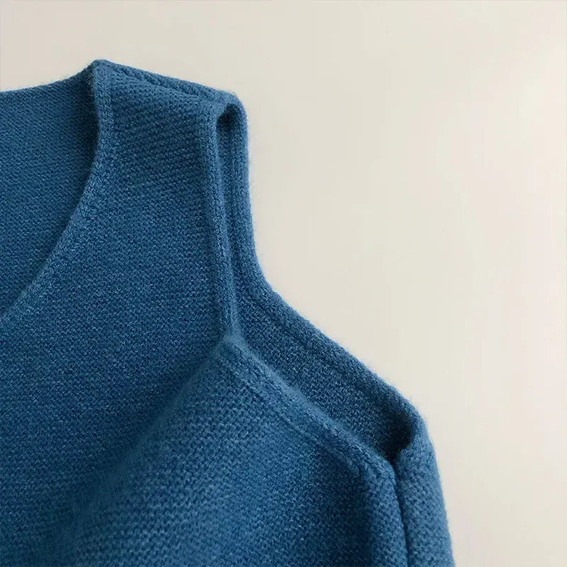 ベスト キッズベスト コットンニット前あきVネックジレベスト【mh0008957】