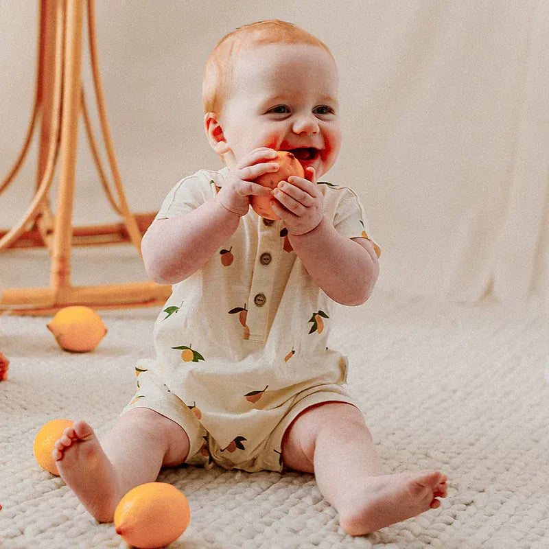 半袖ロンパース A lot of lemons / 66cm レモン/フルーツプリント半袖ロンパース【mh0010022】