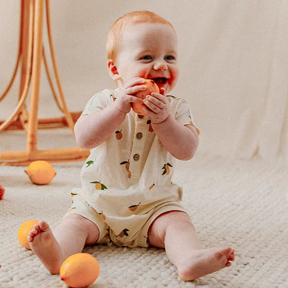 半袖ロンパース A lot of lemons / 66cm レモン/フルーツプリント半袖ロンパース【mh0010022】