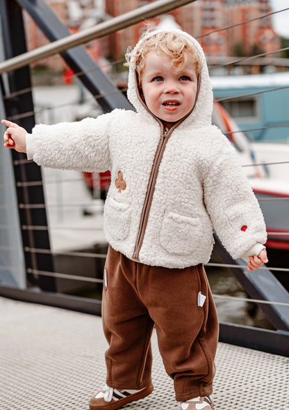 ショートコート・ジャケット・ジャンパー 長袖ジャケット ボア素材 もこもこ ポンポン付きフード ジップアップ アウター【mh0011642】