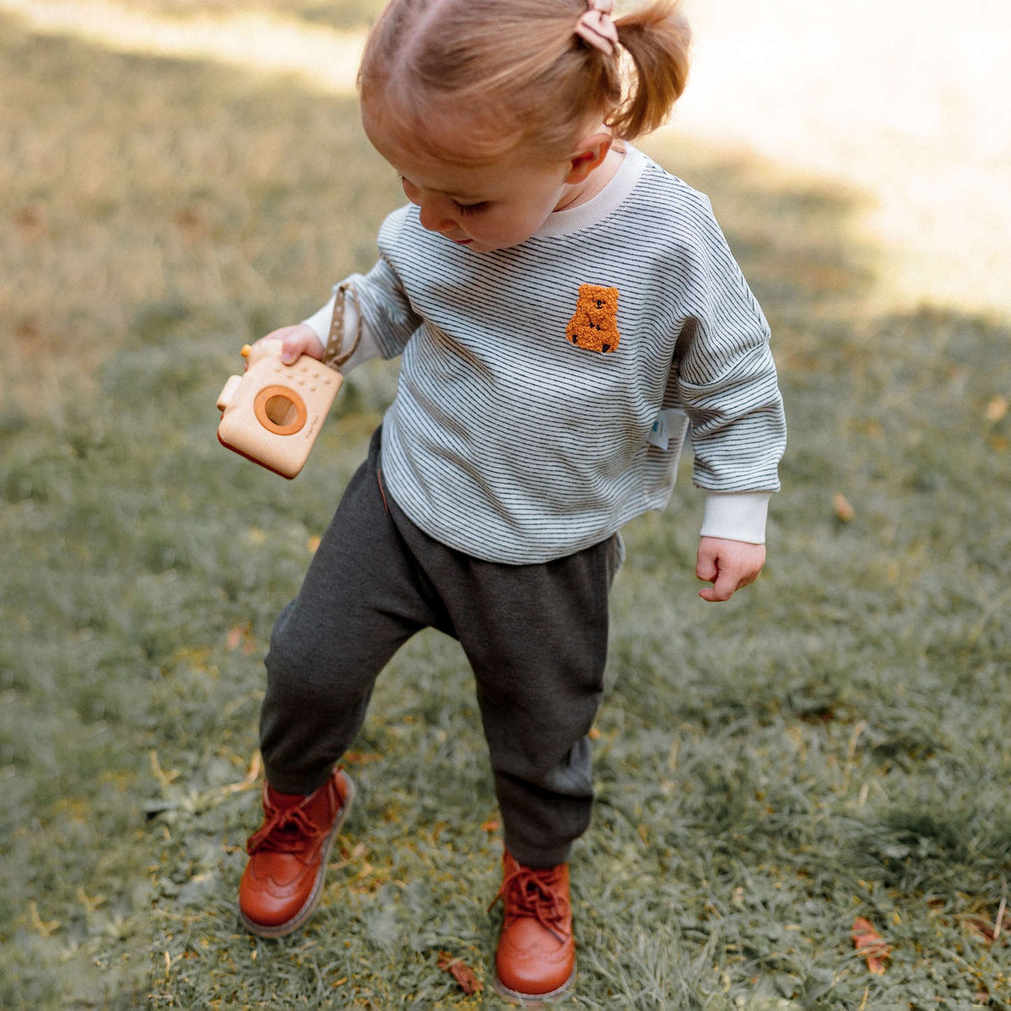 ロングパンツ・スウェットパンツ ロングパンツ 裏起毛素材 クマ耳デザイン スウェットパンツ カジュアル【mh0011643】