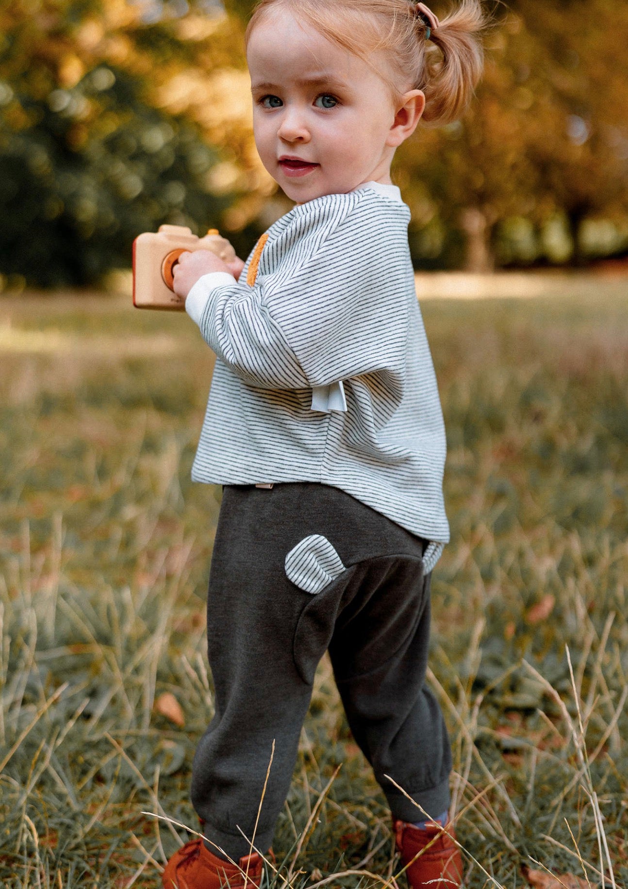 ロングパンツ・スウェットパンツ ロングパンツ 裏起毛素材 クマ耳デザイン スウェットパンツ カジュアル【mh0011643】