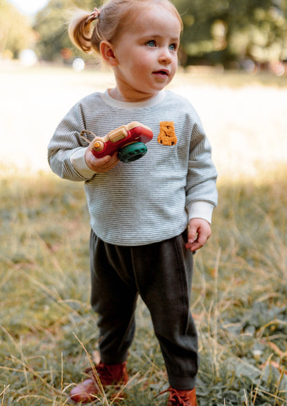 ロングパンツ・スウェットパンツ ロングパンツ 裏起毛素材 クマ耳デザイン スウェットパンツ カジュアル【mh0011643】