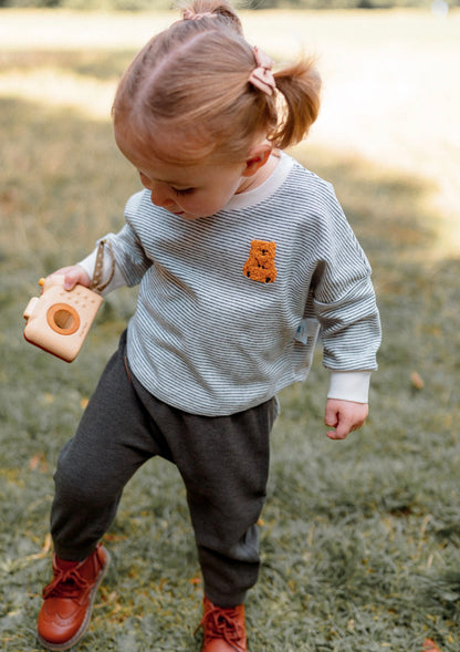 ロングパンツ・スウェットパンツ ロングパンツ 裏起毛素材 クマ耳デザイン スウェットパンツ カジュアル【mh0011643】