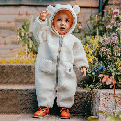 アウタージャンプスーツ カバーオール ボア素材 クマ耳フード ジャンプスーツ つなぎ【mh0011644】