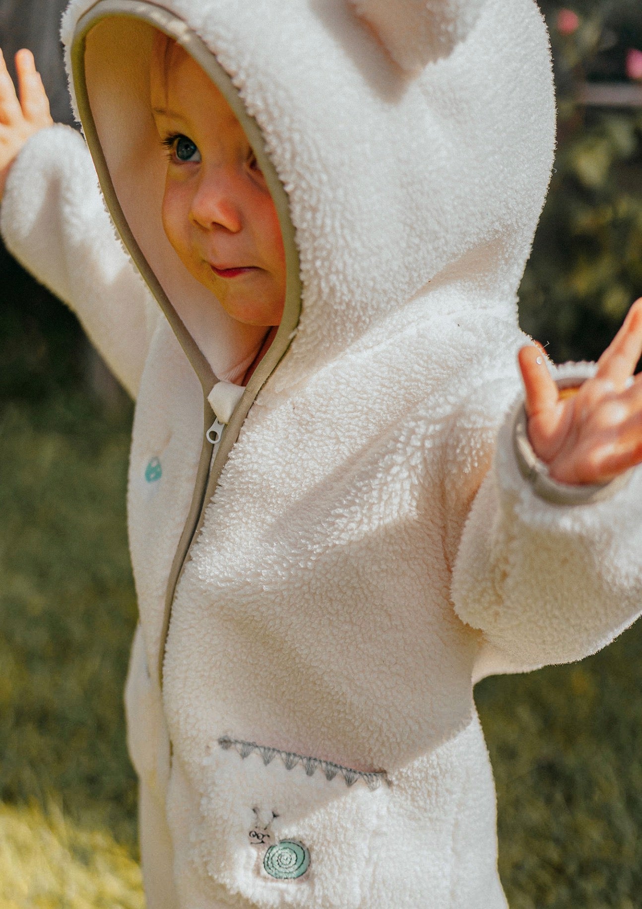 アウタージャンプスーツ カバーオール ボア素材 クマ耳フード ジャンプスーツ つなぎ【mh0011644】