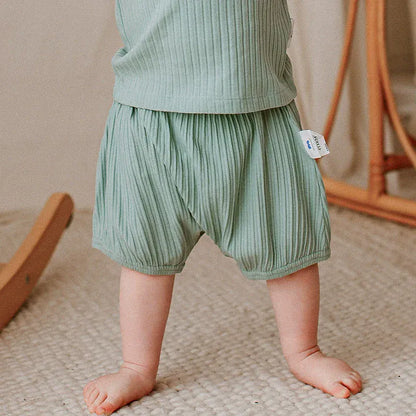 ノースリーブセットアップ Shorts / 73cm シンプルベーシックノースリーブ/半袖Tシャツ/ショートパンツ【mh0010029】