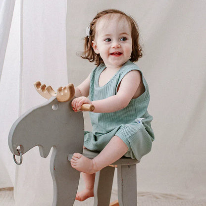 ノースリーブセットアップ Vest - Blue / 73cm シンプルベーシックノースリーブTシャツ/ショートパンツ【mh0010023】