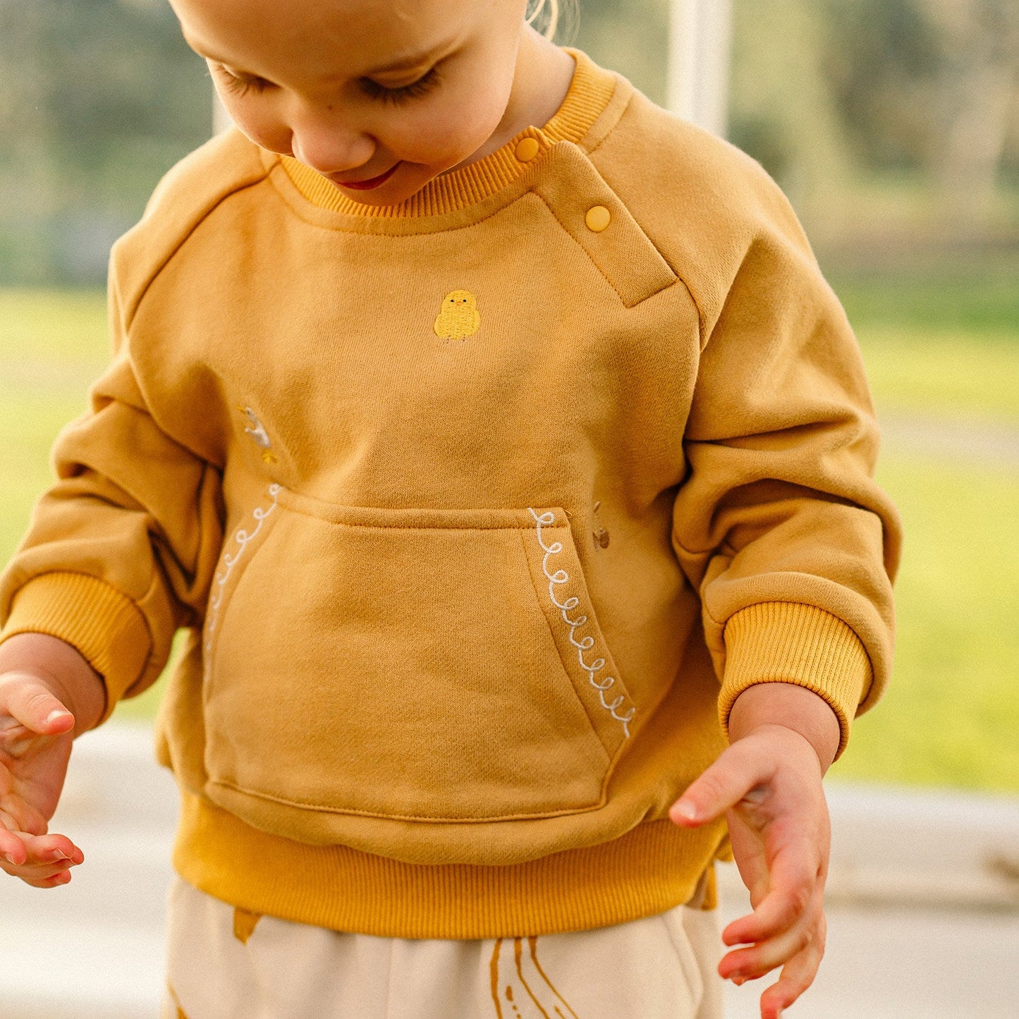 mua qiaqia | Animal Embroidery Raglan Sweatshirt アニマル刺繍 トレーナー【mh0020108】 mamahalo shop