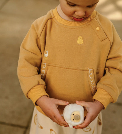 mua qiaqia | Animal Embroidery Raglan Sweatshirt アニマル刺繍 トレーナー【mh0020108】 mua qiaqia