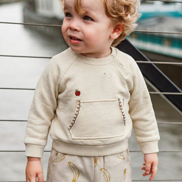mua qiaqia | Animal Embroidery Raglan Sweatshirt アニマル刺繍 トレーナー【mh0020108】 White / 73CM mamahalo shop