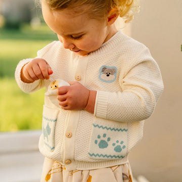 mua qiaqia | Dog Patch Knitted Cardigan アニマルワッペン ニットカーディガン【mh0020117】 mamahalo shop