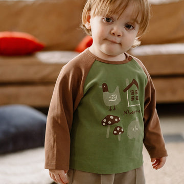 mua qiaqia | Elephant Raglan Long Sleeve エレファント ラグラン 長袖Tシャツ【mh0020125】 mamahalo shop