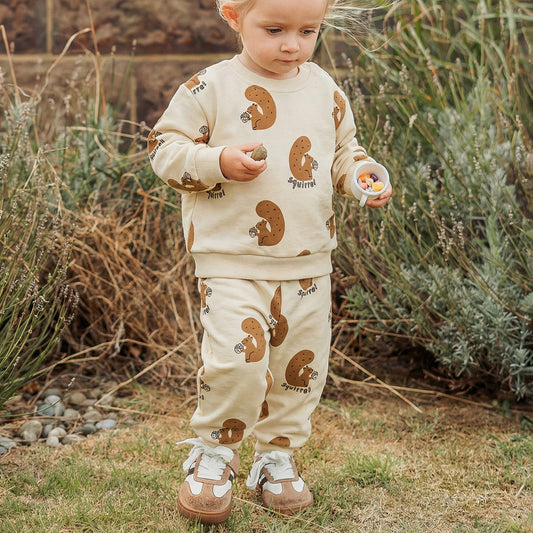 mua qiaqia | Full Print Squirrel Sweatshirt Set 総柄 スウェットセットアップ【mh0020113】 mamahalo shop