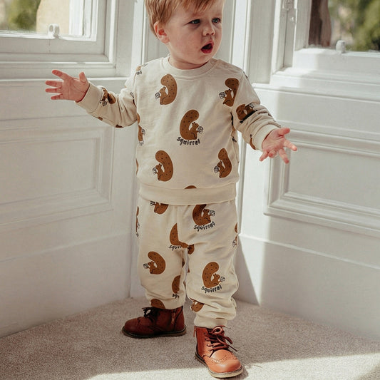 mua qiaqia | Full Print Squirrel Sweatshirt Set 総柄 スウェットセットアップ【mh0020113】 mamahalo shop