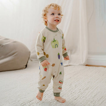 mua qiaqia | Full Print Vegetable Cotton Romper 総柄 ロンパース【mh0020111】 mamahalo shop