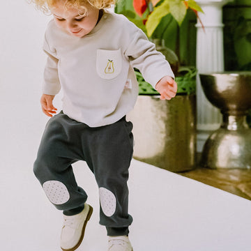 mua qiaqia | High Waist Knee Patch Sweatpants ハイウエスト ニーパッチパンツ【mh0020110】 mamahalo shop