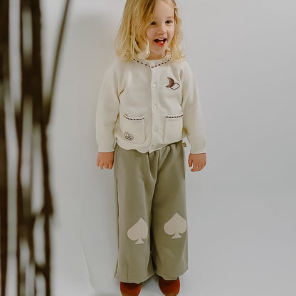 mua qiaqia | Moon and Cloud Knitted Cardigan お月さま ニットカーディガン【mh0020120】 mamahalo shop