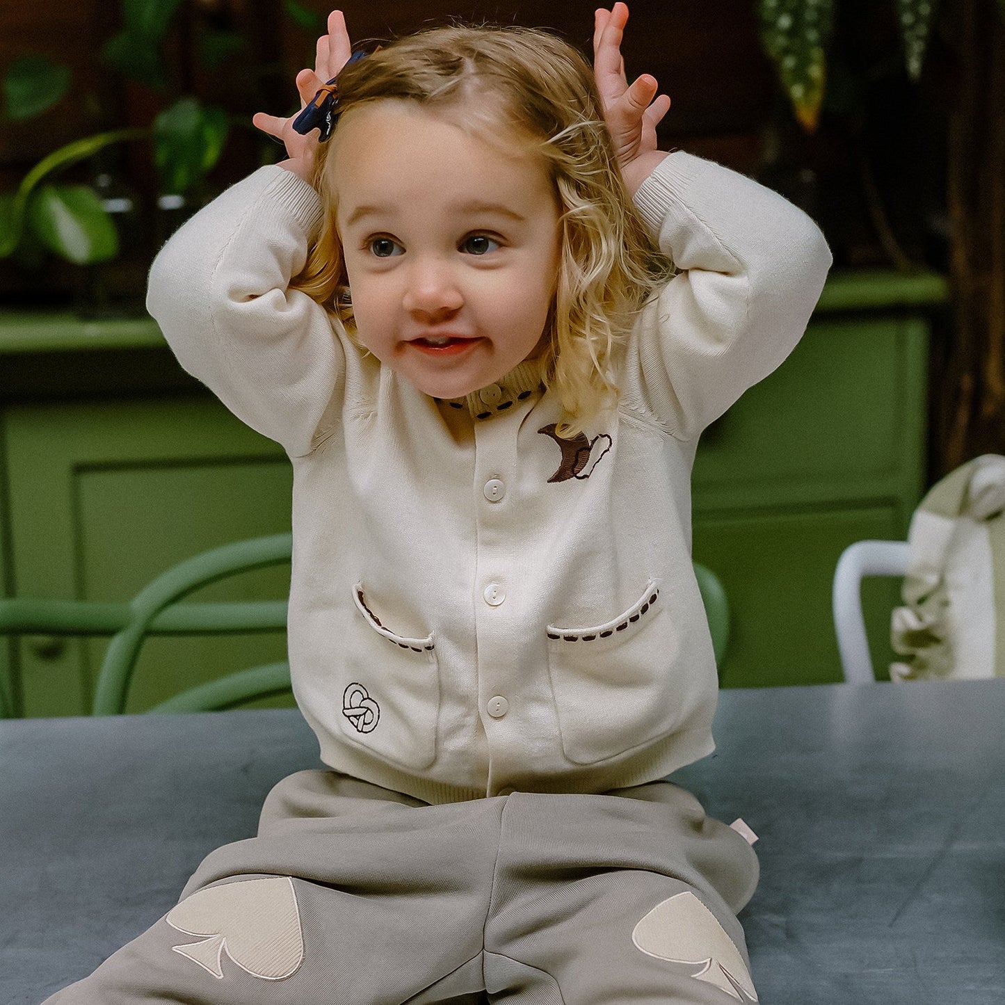 mua qiaqia | Moon and Cloud Knitted Cardigan お月さま ニットカーディガン【mh0020120】 mamahalo shop