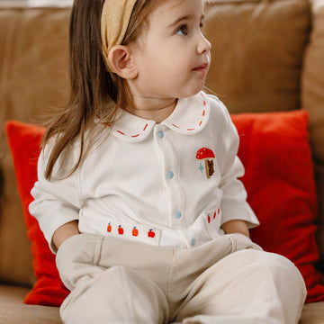 mua qiaqia | Mushroom Bear Embroidered Cardigan キノコ ベア 刺繍 カーディガン【mh0020134】 mamahalo shop