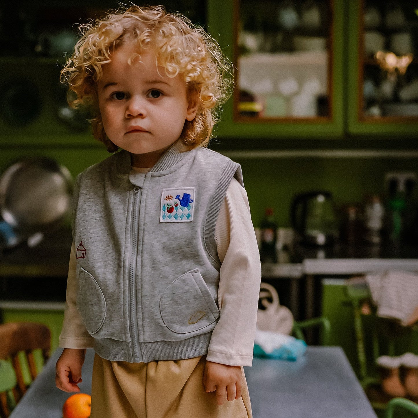 mua qiaqia | Nordic Style Gardening Patch Vest 北欧風 ガーデニングパッチ ベスト【mh0020145】 mamahalo shop