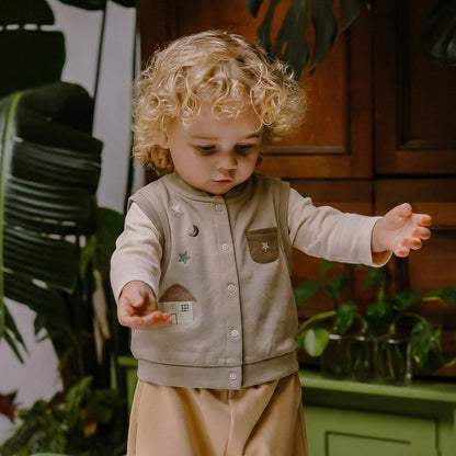 mua qiaqia | Nordic Style House Star Vest 北欧風 ハウス スター刺繍 ベスト【mh0020148】 mamahalo shop