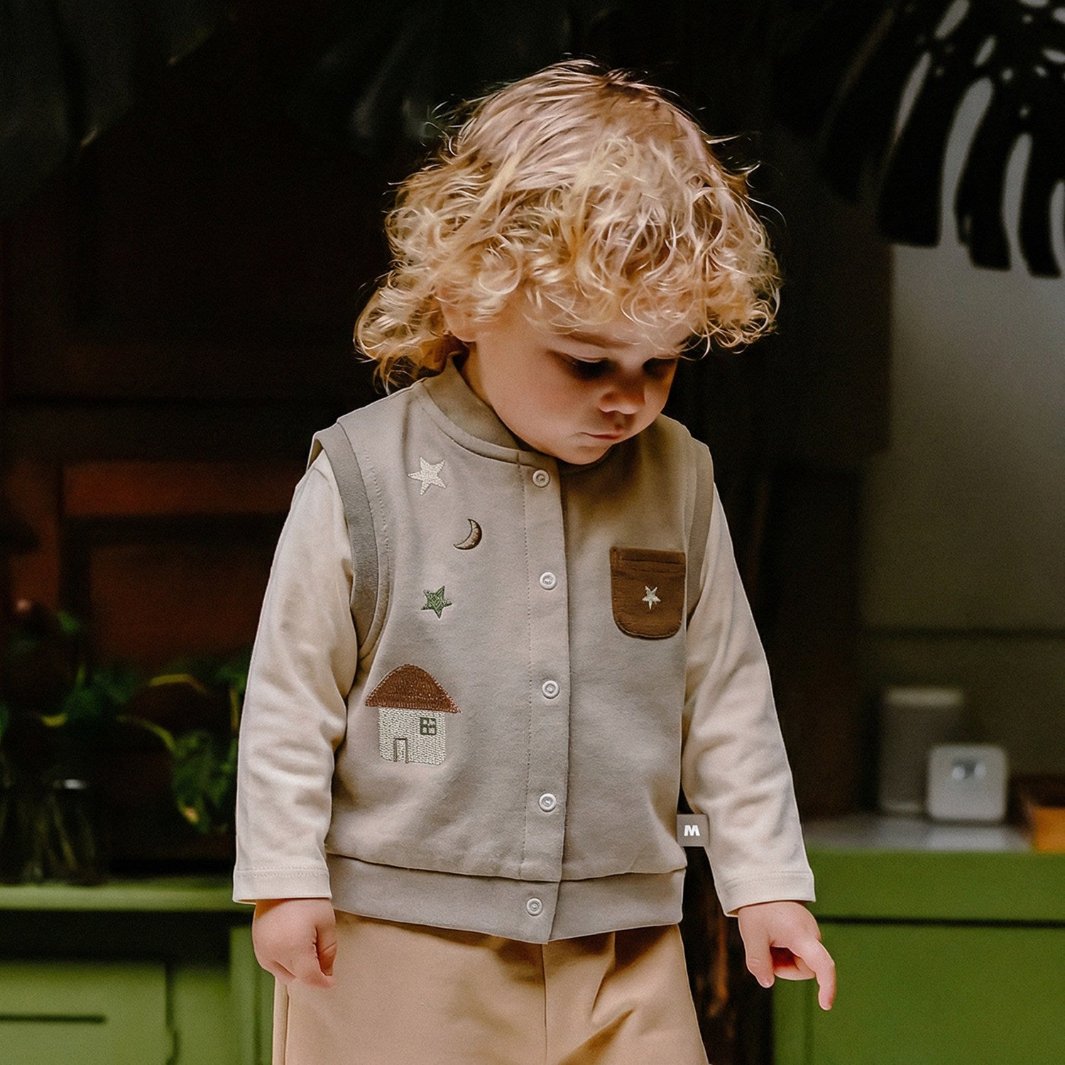 mua qiaqia | Nordic Style House Star Vest 北欧風 ハウス スター刺繍 ベスト【mh0020148】 mamahalo shop