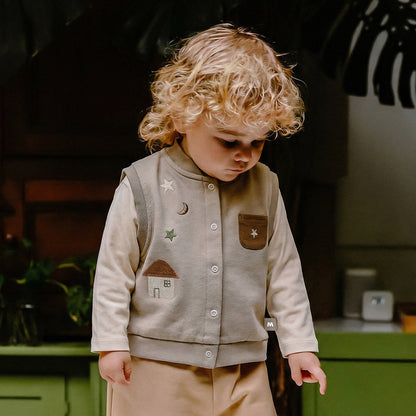 mua qiaqia | Nordic Style House Star Vest 北欧風 ハウス スター刺繍 ベスト【mh0020148】 mamahalo shop