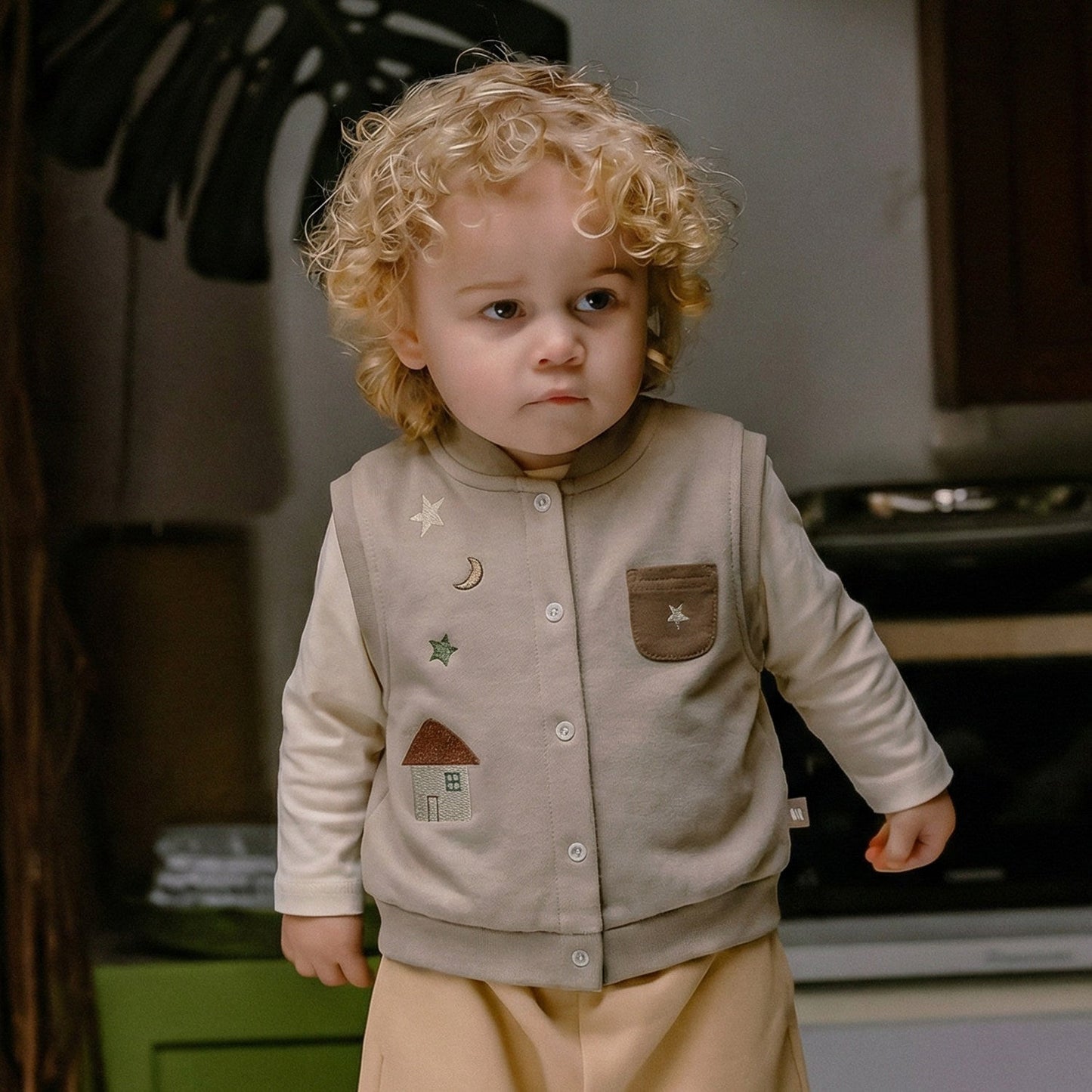 mua qiaqia | Nordic Style House Star Vest 北欧風 ハウス スター刺繍 ベスト【mh0020148】 mamahalo shop