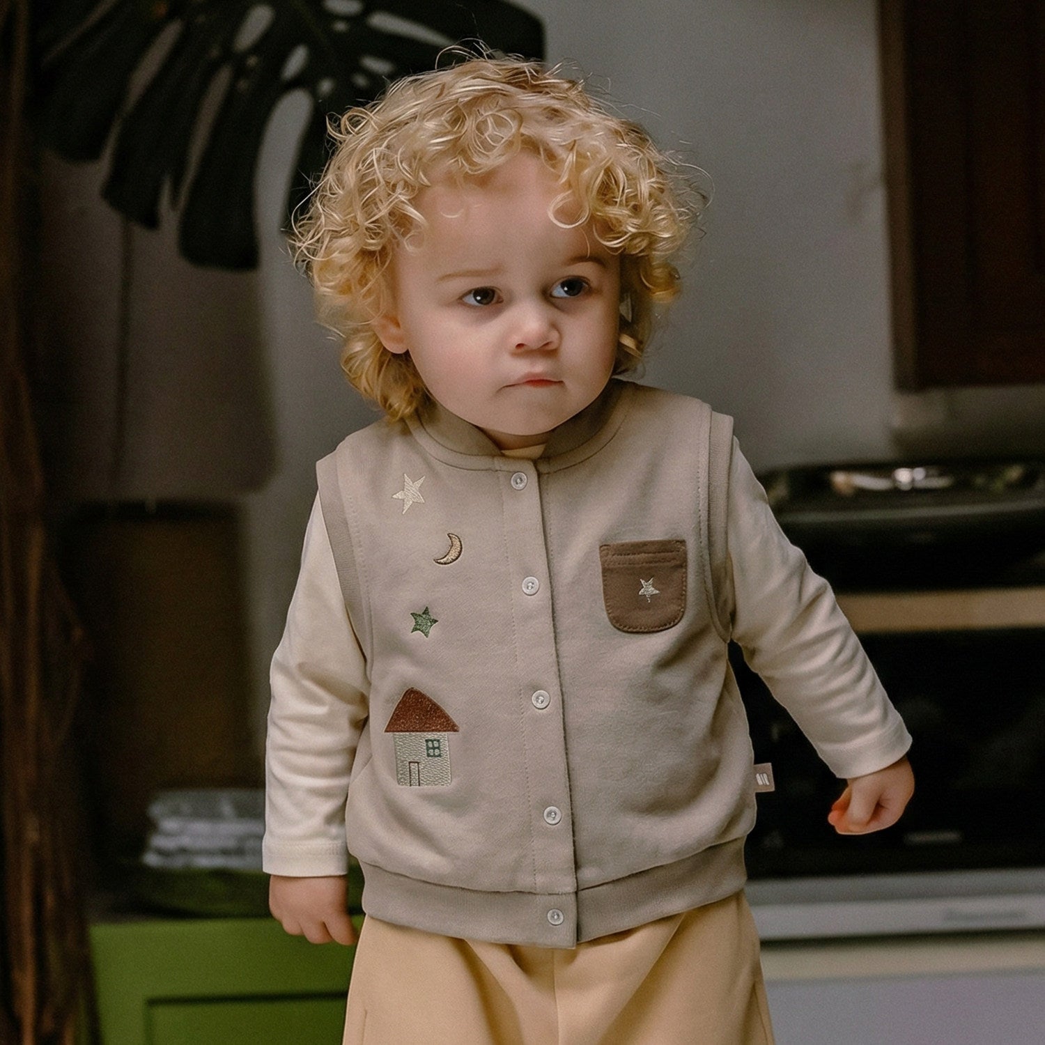 mua qiaqia | Nordic Style House Star Vest 北欧風 ハウス スター刺繍 ベスト【mh0020148】 mamahalo shop