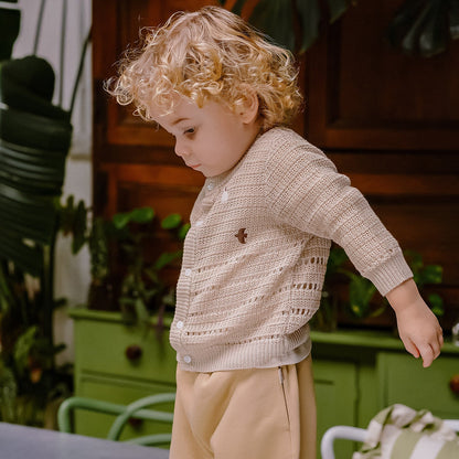 mua qiaqia | Pear Pattern Knitted Cardigan ペア ジャガード 長袖カーディガン【mh0020127】 mamahalo shop
