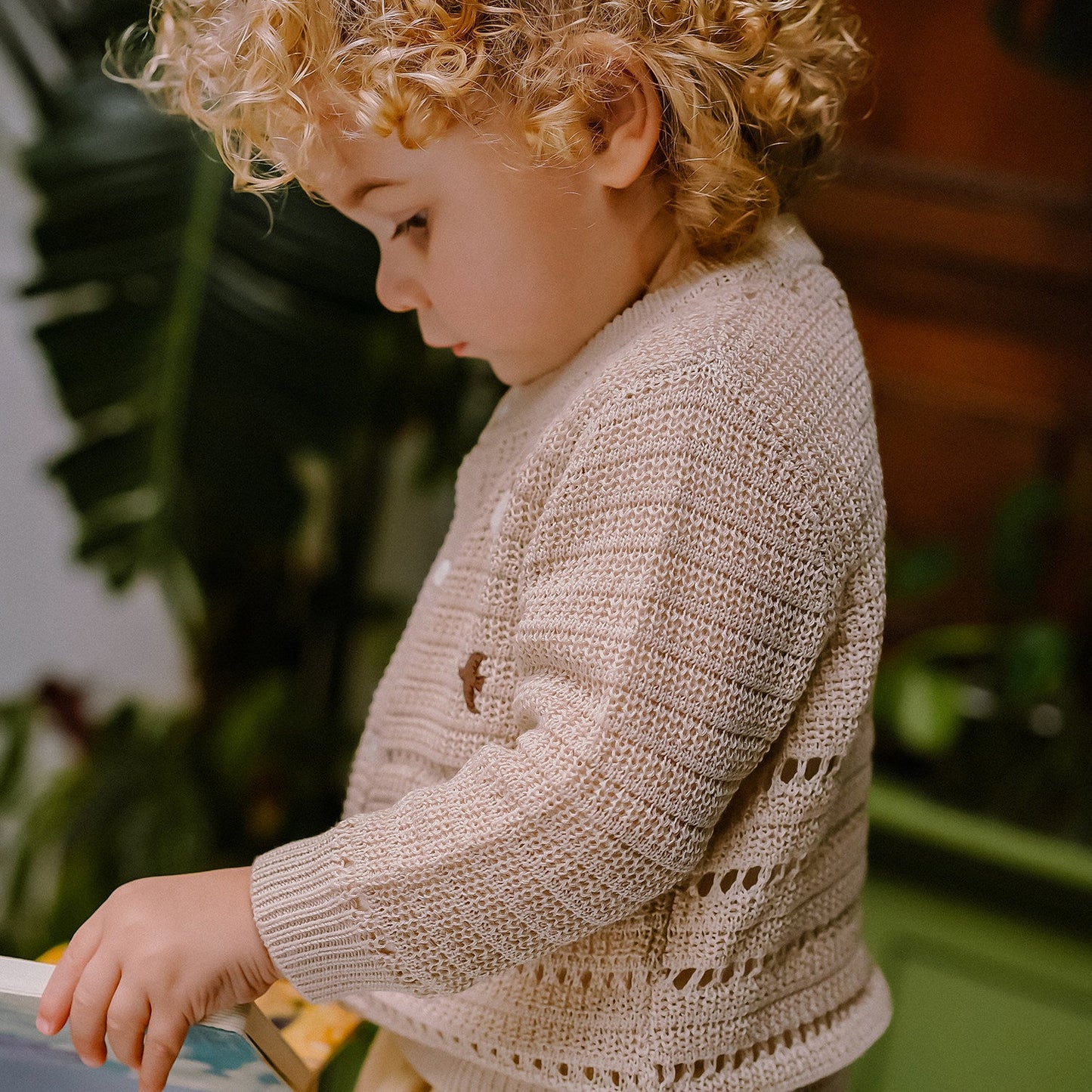 mua qiaqia | Pear Pattern Knitted Cardigan ペア ジャガード 長袖カーディガン【mh0020127】 mamahalo shop