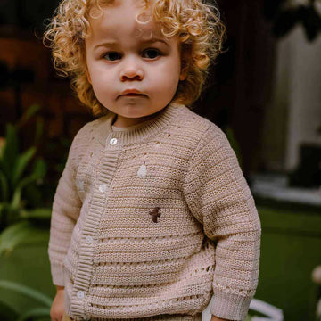 mua qiaqia | Pear Pattern Knitted Cardigan ペア ジャガード 長袖カーディガン【mh0020127】 mamahalo shop